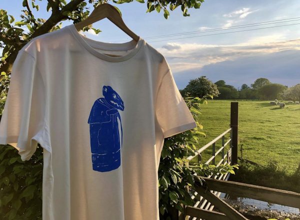 Mari Lwyd Organic Hand Printed T Shirt