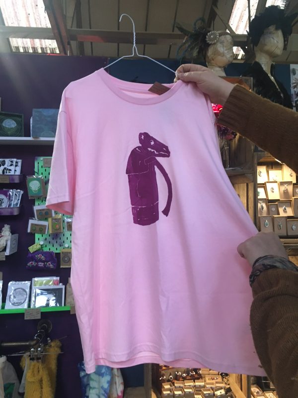 Mari Lwyd Organic Hand Printed T Shirt - Image 3